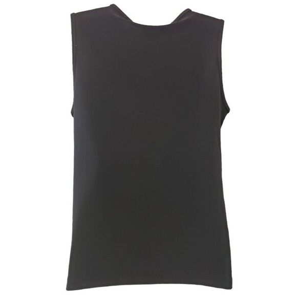 Anne Klein Layered‎ Chiffon Blouse Top Women's XS Black V-Neck Mixed-Media NEW - Picture 3 of 11